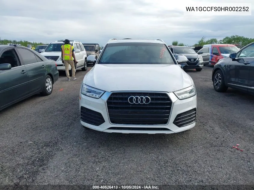 2017 Audi Q3 Prestige VIN: WA1GCCFS0HR002252 Lot: 40526413