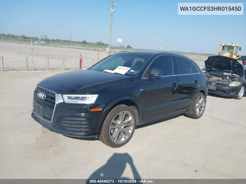 2017 Audi Q3 2.0T Premium VIN: WA1GCCFS3HR015450 Lot: 40545273