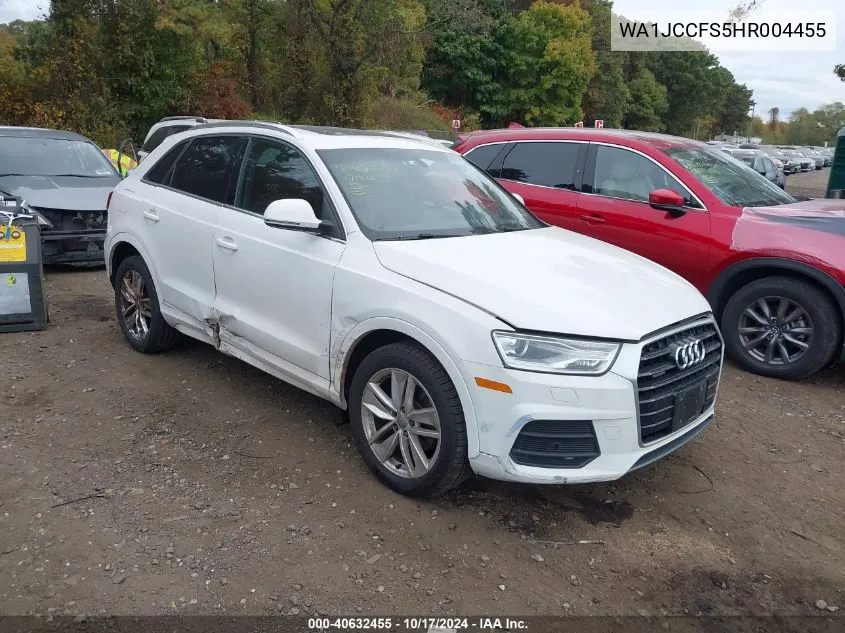 2017 Audi Q3 2.0T Premium VIN: WA1JCCFS5HR004455 Lot: 40632455