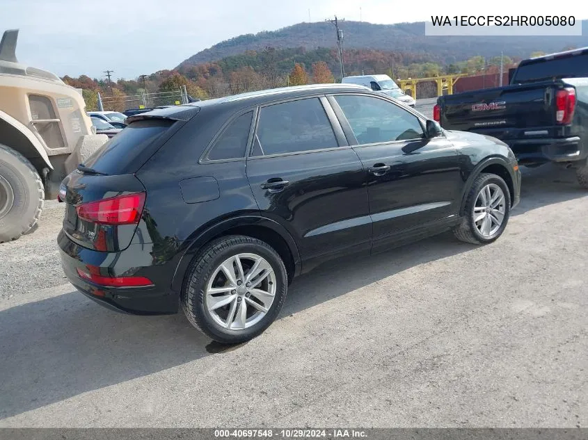 2017 Audi Q3 2.0T Premium VIN: WA1ECCFS2HR005080 Lot: 40697548