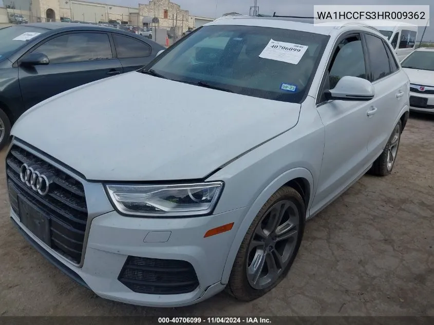 2017 Audi Q3 Premium Plus VIN: WA1HCCFS3HR009362 Lot: 40706099