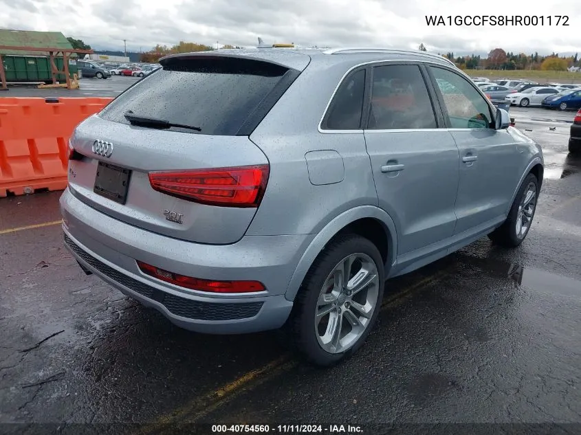 2017 Audi Q3 2.0T Premium VIN: WA1GCCFS8HR001172 Lot: 40754560