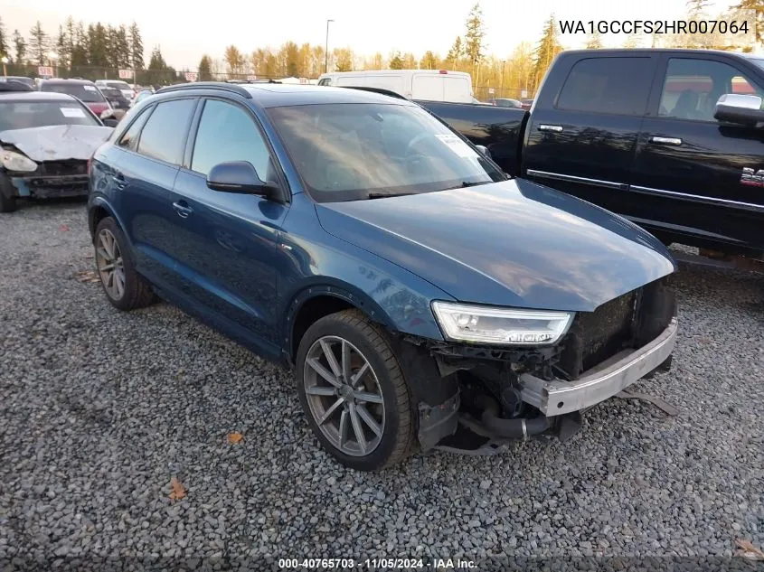 2017 Audi Q3 2.0T Premium VIN: WA1GCCFS2HR007064 Lot: 40765703