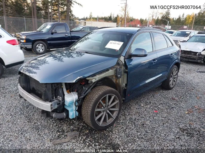 2017 Audi Q3 2.0T Premium VIN: WA1GCCFS2HR007064 Lot: 40765703