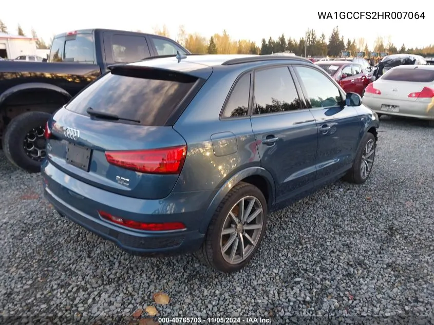 2017 Audi Q3 2.0T Premium VIN: WA1GCCFS2HR007064 Lot: 40765703