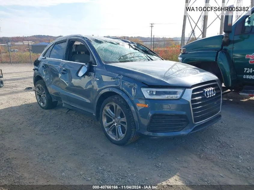 2017 Audi Q3 2.0T Premium VIN: WA1GCCFS6HR005382 Lot: 40766166