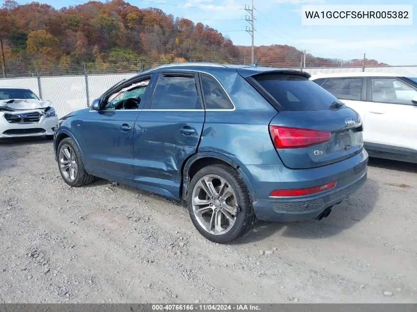 2017 Audi Q3 2.0T Premium VIN: WA1GCCFS6HR005382 Lot: 40766166