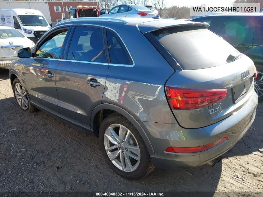 2017 Audi Q3 2.0T Premium VIN: WA1JCCFS4HR016581 Lot: 40848382