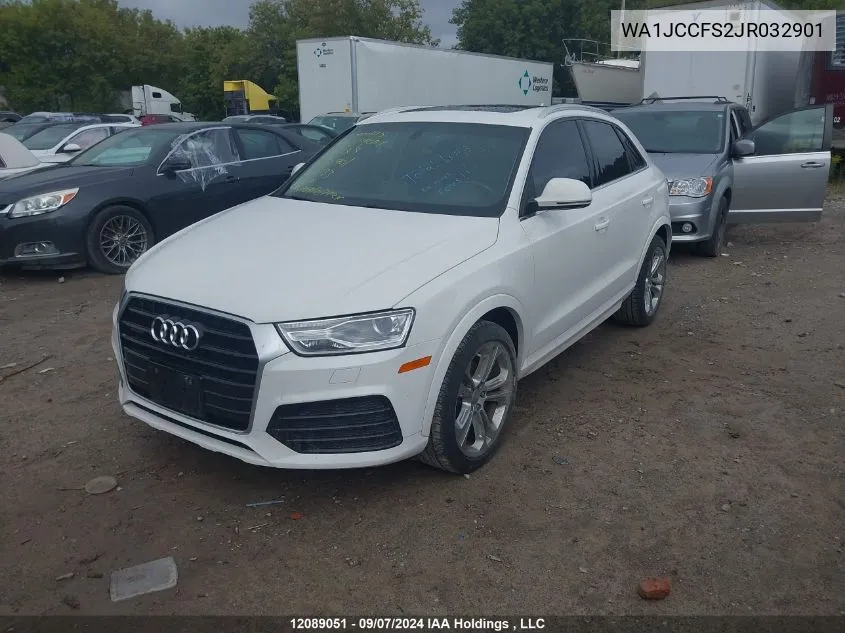 2018 Audi Q3 VIN: WA1JCCFS2JR032901 Lot: 12089051