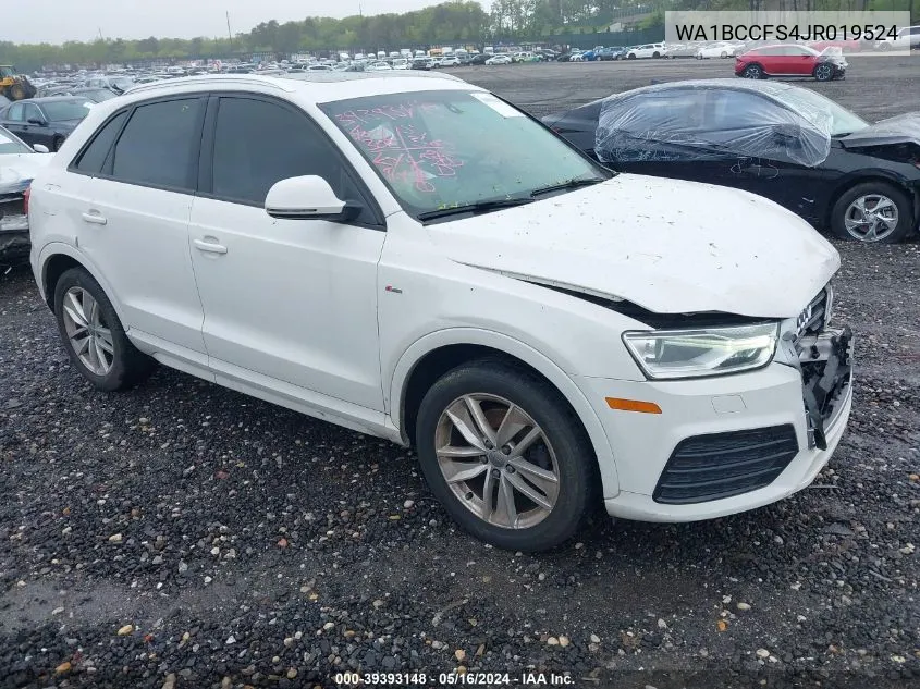 2018 Audi Q3 2.0T Premium/2.0T Sport Premium VIN: WA1BCCFS4JR019524 Lot: 39393148