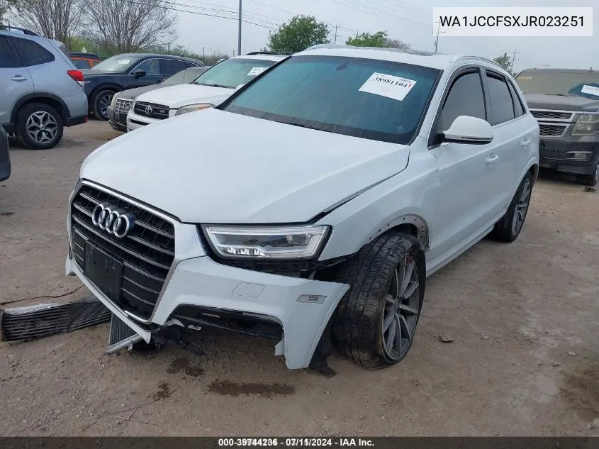 2018 Audi Q3 2.0T Premium/2.0T Sport Premium VIN: WA1JCCFSXJR023251 Lot: 39744236