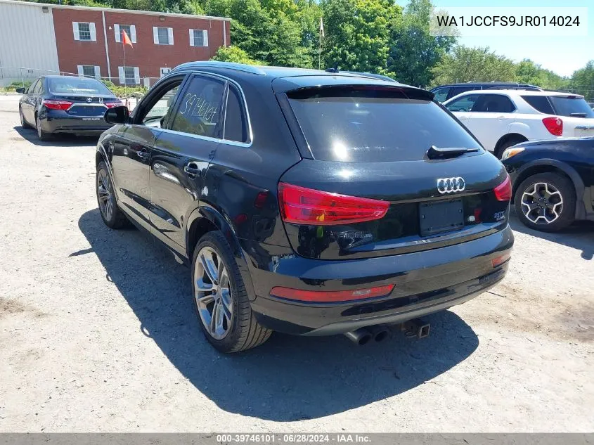 2018 Audi Q3 VIN: WA1JCCFS9JR014024 Lot: 39746101