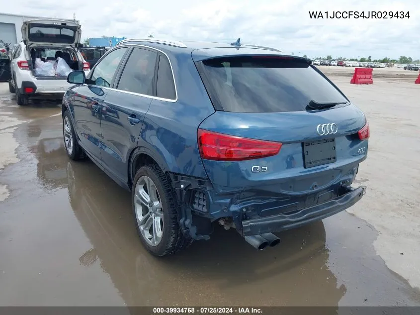 2018 Audi Q3 2.0T Premium/2.0T Sport Premium VIN: WA1JCCFS4JR029434 Lot: 39934768