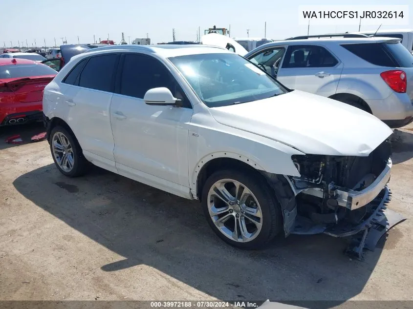 2018 Audi Q3 2.0T Sport Premium VIN: WA1HCCFS1JR032614 Lot: 39972188