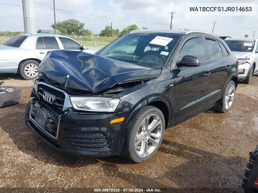 2018 Audi Q3 2.0T Premium/2.0T Sport Premium VIN: WA1BCCFS1JR014653 Lot: 39979325