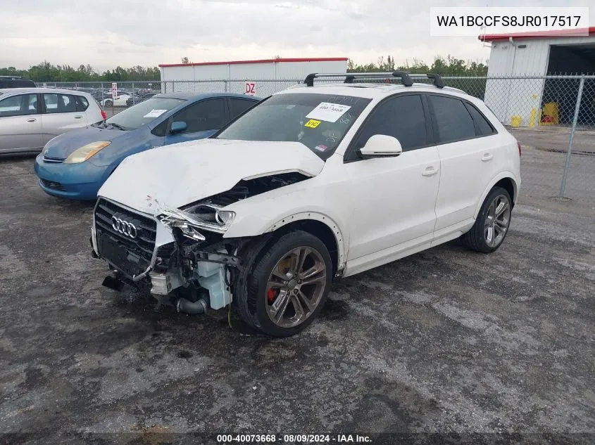 2018 Audi Q3 2.0T Premium/2.0T Sport Premium VIN: WA1BCCFS8JR017517 Lot: 40073668