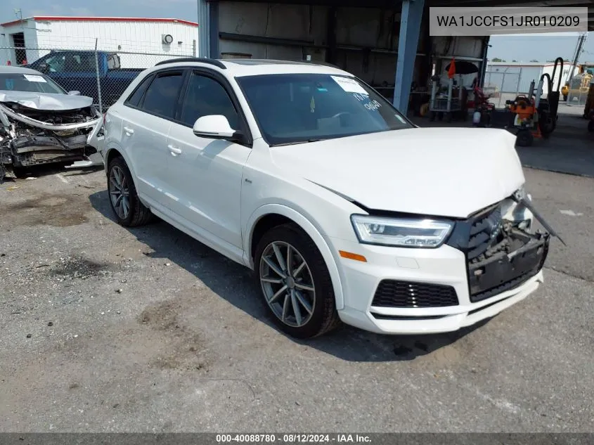 2018 Audi Q3 2.0T Premium/2.0T Sport Premium VIN: WA1JCCFS1JR010209 Lot: 40088780