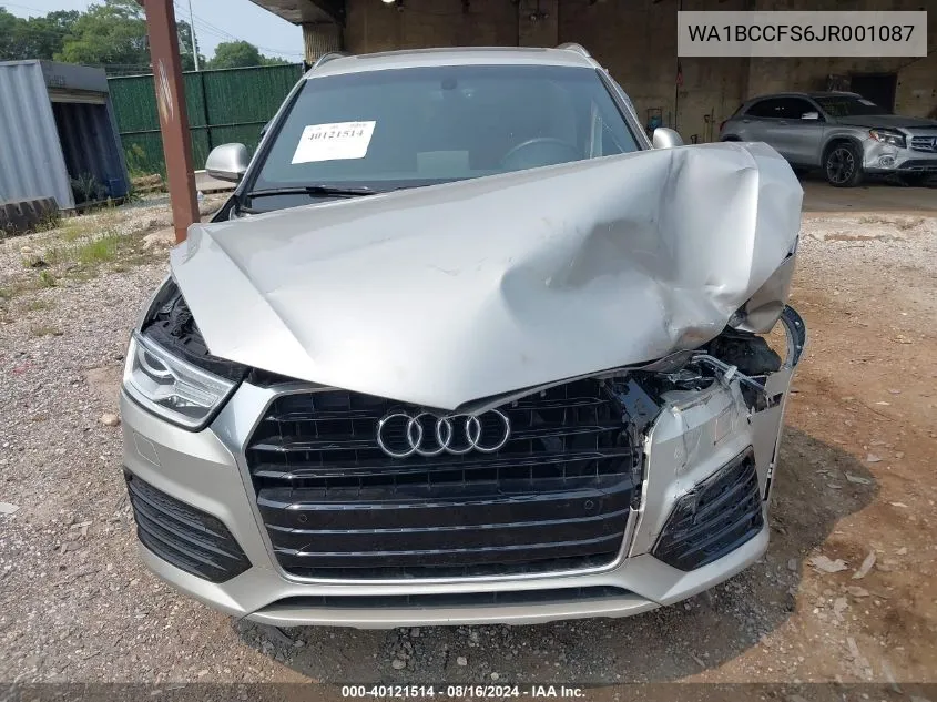 WA1BCCFS6JR001087 2018 Audi Q3 2.0T Premium