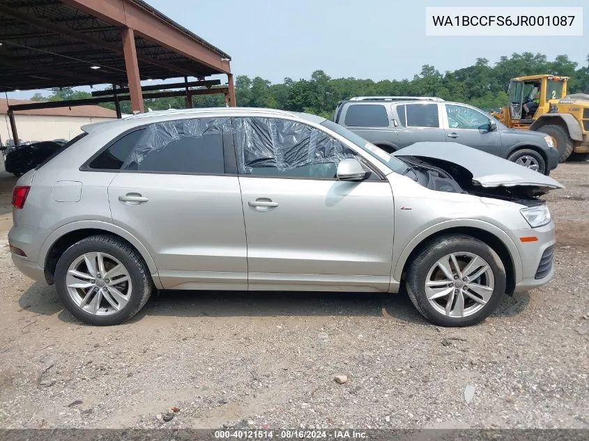 2018 Audi Q3 2.0T Premium VIN: WA1BCCFS6JR001087 Lot: 40121514