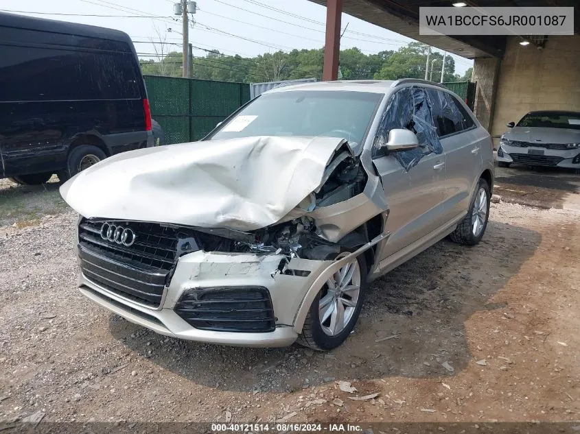 WA1BCCFS6JR001087 2018 Audi Q3 2.0T Premium