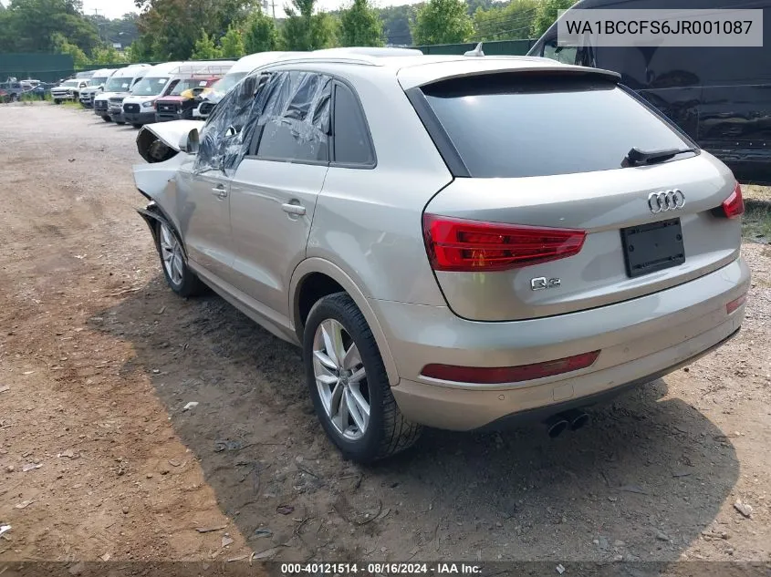 WA1BCCFS6JR001087 2018 Audi Q3 2.0T Premium