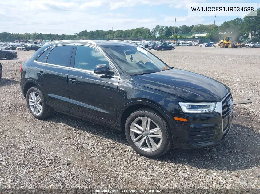 2018 Audi Q3 2.0T Premium/2.0T Sport Premium VIN: WA1JCCFS1JR034588 Lot: 40124173