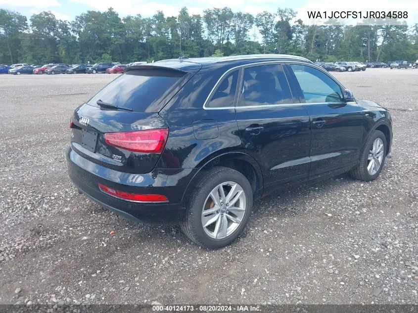 2018 Audi Q3 2.0T Premium/2.0T Sport Premium VIN: WA1JCCFS1JR034588 Lot: 40124173