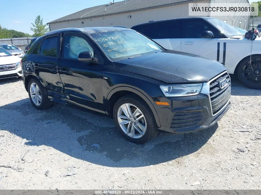 2018 Audi Q3 2.0T Premium/2.0T Sport Premium VIN: WA1ECCFS3JR030818 Lot: 40169920