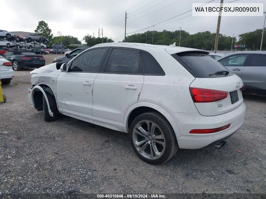 2018 Audi Q3 Premium VIN: WA1BCCFSXJR009001 Lot: 40310846