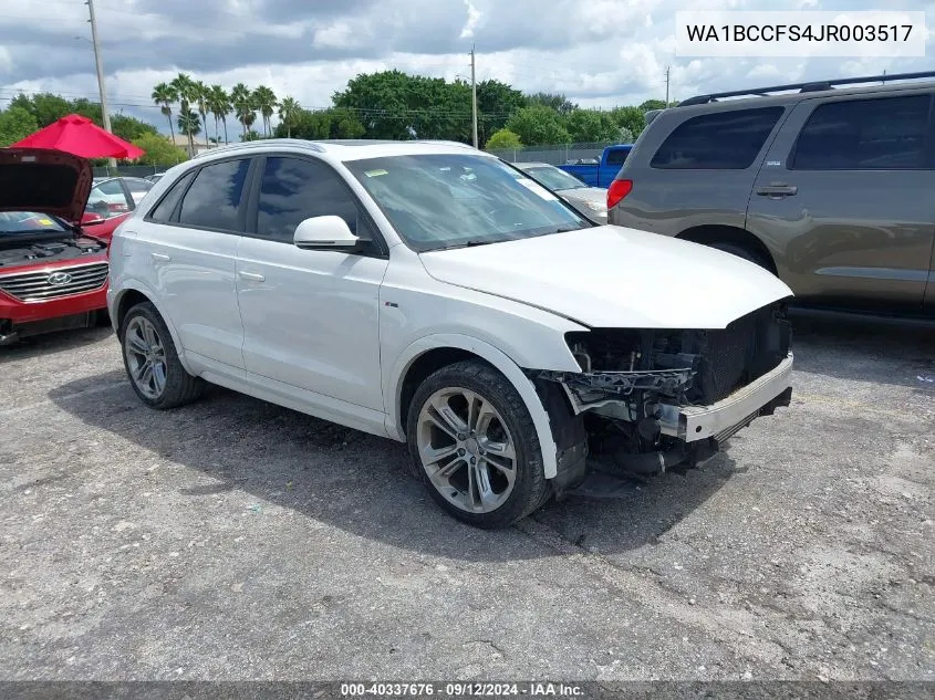 2018 Audi Q3 2.0T Premium/2.0T Sport Premium VIN: WA1BCCFS4JR003517 Lot: 40337676