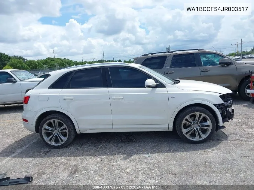 2018 Audi Q3 2.0T Premium/2.0T Sport Premium VIN: WA1BCCFS4JR003517 Lot: 40337676