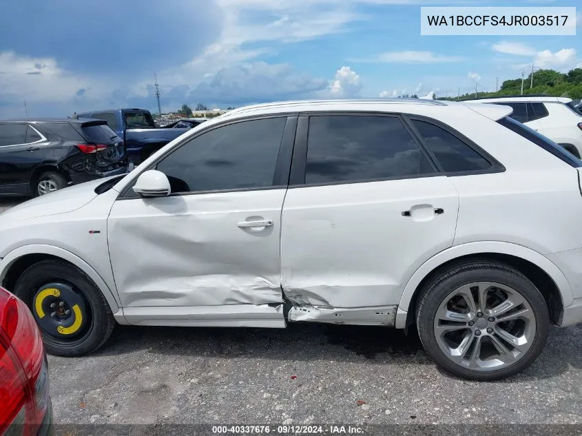 2018 Audi Q3 2.0T Premium/2.0T Sport Premium VIN: WA1BCCFS4JR003517 Lot: 40337676