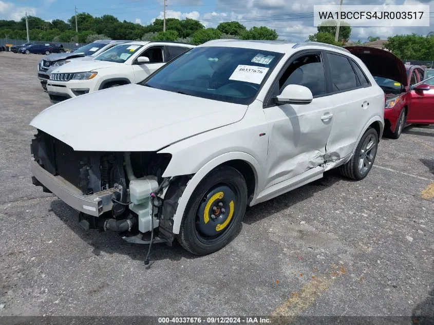 WA1BCCFS4JR003517 2018 Audi Q3 2.0T Premium/2.0T Sport Premium