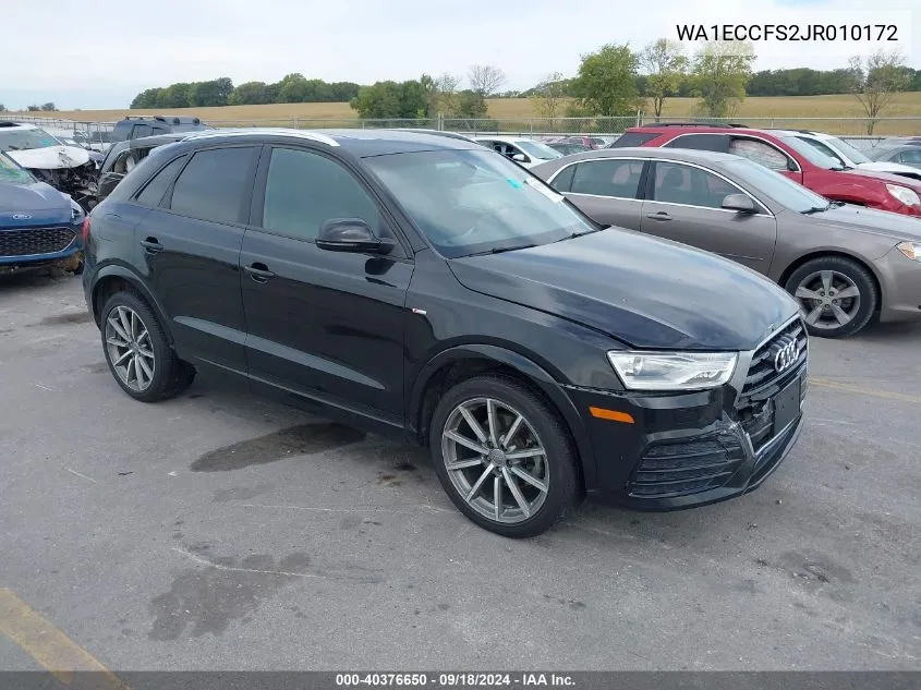 2018 Audi Q3 2.0T Premium/2.0T Sport Premium VIN: WA1ECCFS2JR010172 Lot: 40376650