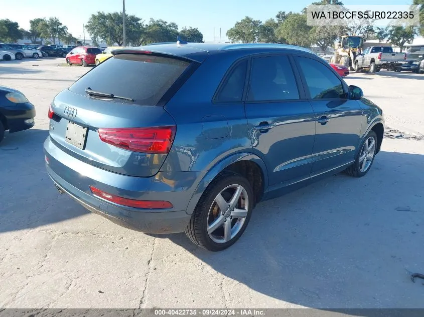 WA1BCCFS5JR022335 2018 Audi Q3 Premium