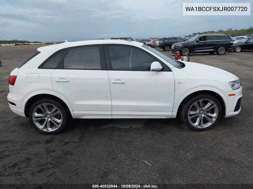 2018 Audi Q3 2.0T Premium/2.0T Sport Premium VIN: WA1BCCFSXJR007720 Lot: 40532944