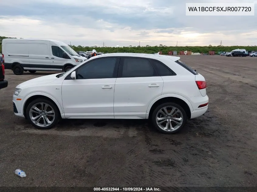 2018 Audi Q3 2.0T Premium/2.0T Sport Premium VIN: WA1BCCFSXJR007720 Lot: 40532944