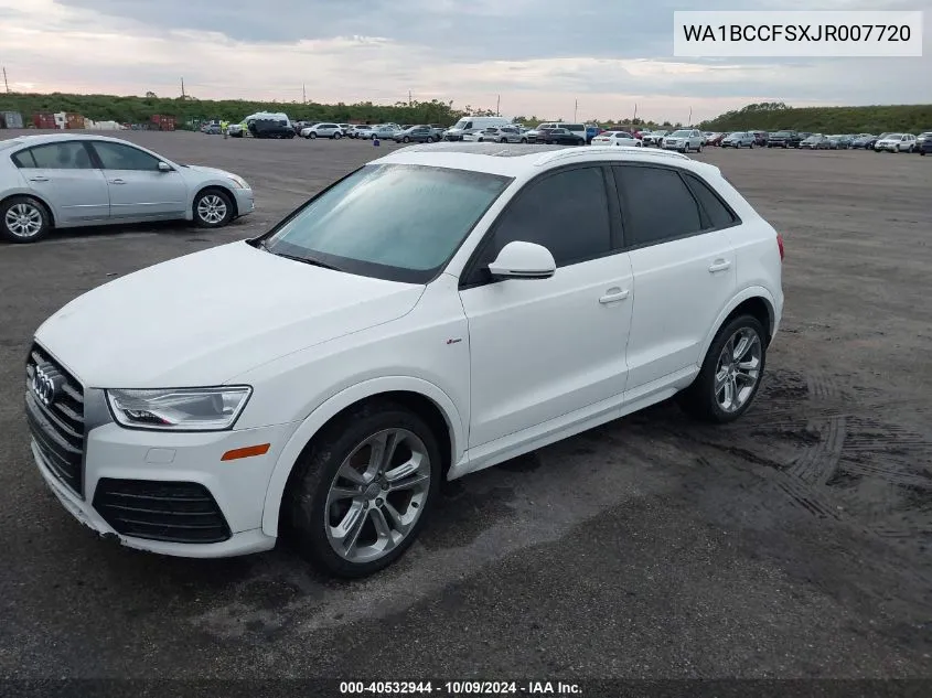 2018 Audi Q3 2.0T Premium/2.0T Sport Premium VIN: WA1BCCFSXJR007720 Lot: 40532944