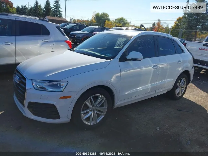 2018 Audi Q3 2.0T Premium/2.0T Sport Premium VIN: WA1ECCFS0JR017489 Lot: 40621365