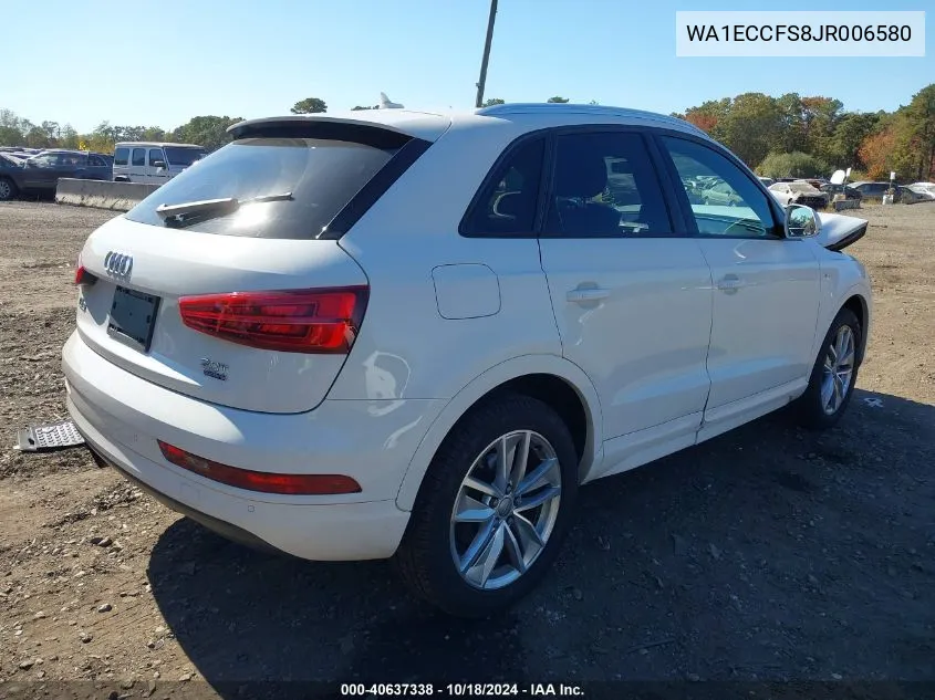 2018 Audi Q3 2.0T Premium/2.0T Sport Premium VIN: WA1ECCFS8JR006580 Lot: 40637338