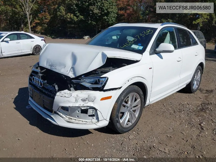 2018 Audi Q3 2.0T Premium/2.0T Sport Premium VIN: WA1ECCFS8JR006580 Lot: 40637338