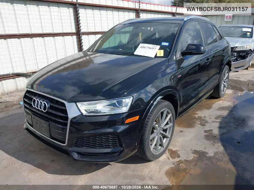 2018 Audi Q3 2.0T Premium/2.0T Sport Premium VIN: WA1BCCFS8JR031157 Lot: 40675697