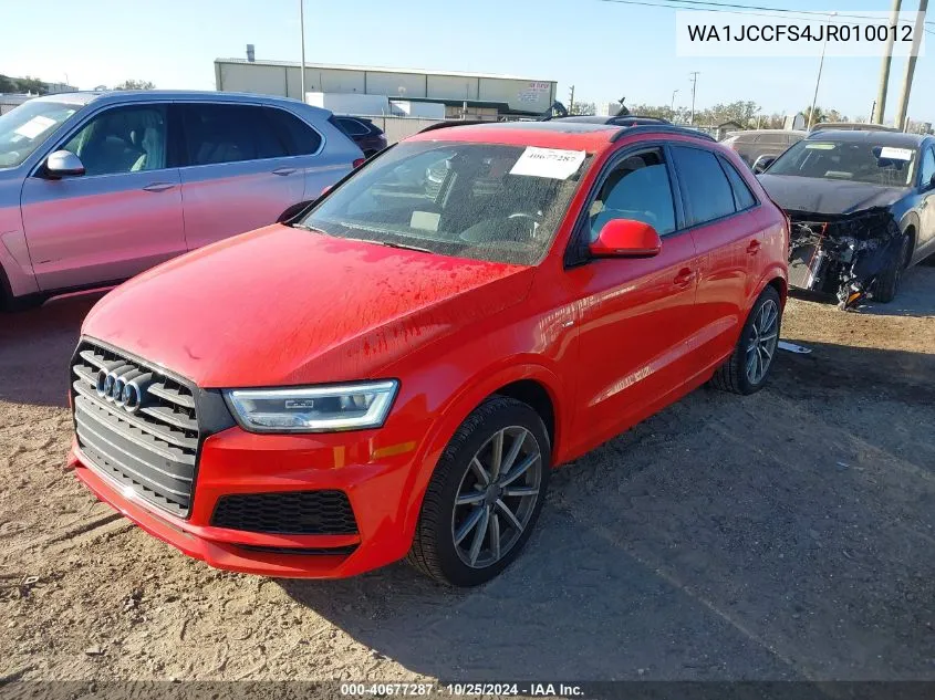 2018 Audi Q3 2.0T Premium/2.0T Sport Premium VIN: WA1JCCFS4JR010012 Lot: 40677287