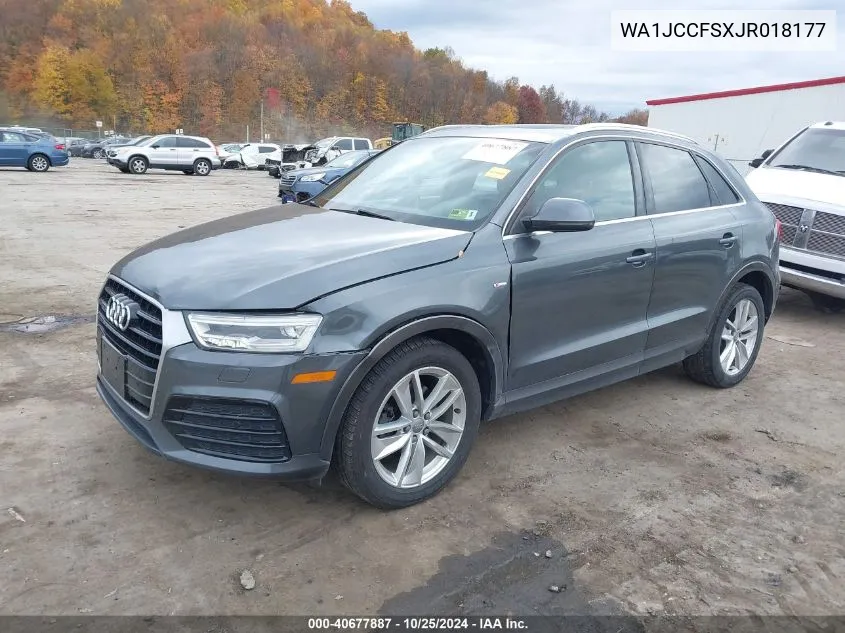 2018 Audi Q3 2.0T Premium/2.0T Sport Premium VIN: WA1JCCFSXJR018177 Lot: 40677887