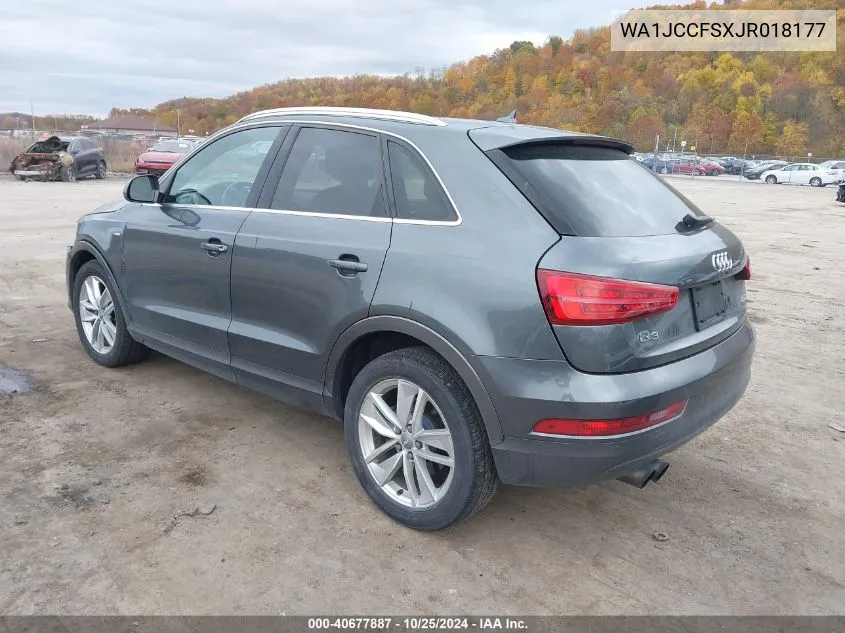 2018 Audi Q3 2.0T Premium/2.0T Sport Premium VIN: WA1JCCFSXJR018177 Lot: 40677887