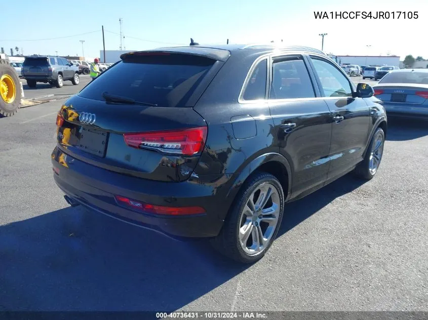 2018 Audi Q3 2.0T Premium/2.0T Sport Premium VIN: WA1HCCFS4JR017105 Lot: 40736431