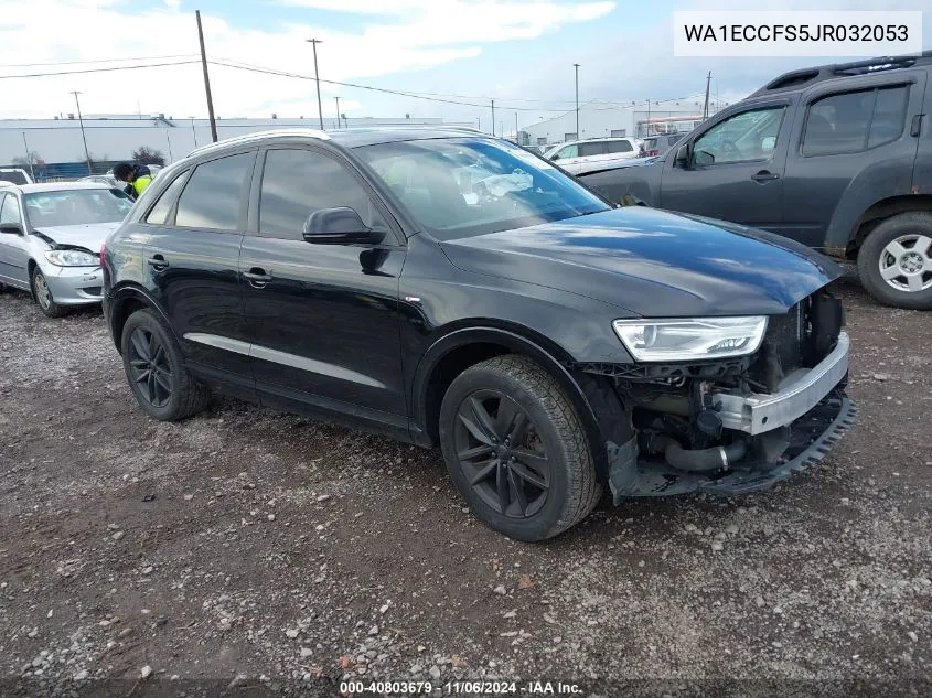 2018 Audi Q3 2.0T Premium/2.0T Sport Premium VIN: WA1ECCFS5JR032053 Lot: 40803679