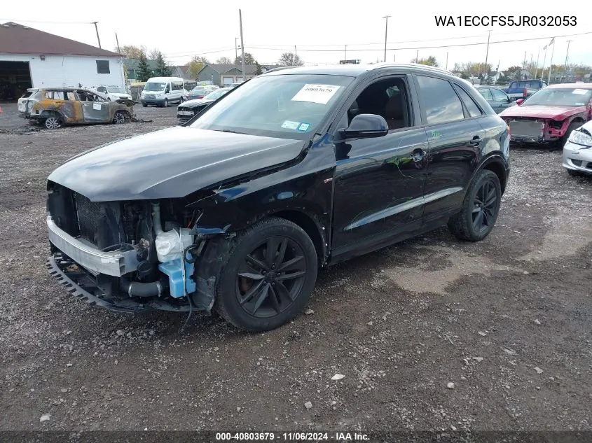 2018 Audi Q3 2.0T Premium/2.0T Sport Premium VIN: WA1ECCFS5JR032053 Lot: 40803679