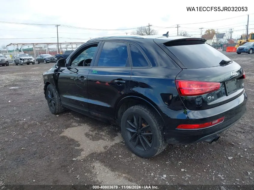 2018 Audi Q3 2.0T Premium/2.0T Sport Premium VIN: WA1ECCFS5JR032053 Lot: 40803679