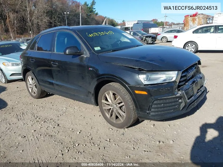 2018 Audi Q3 2.0T Premium/2.0T Sport Premium VIN: WA1ECCFS6JR024513 Lot: 40835409